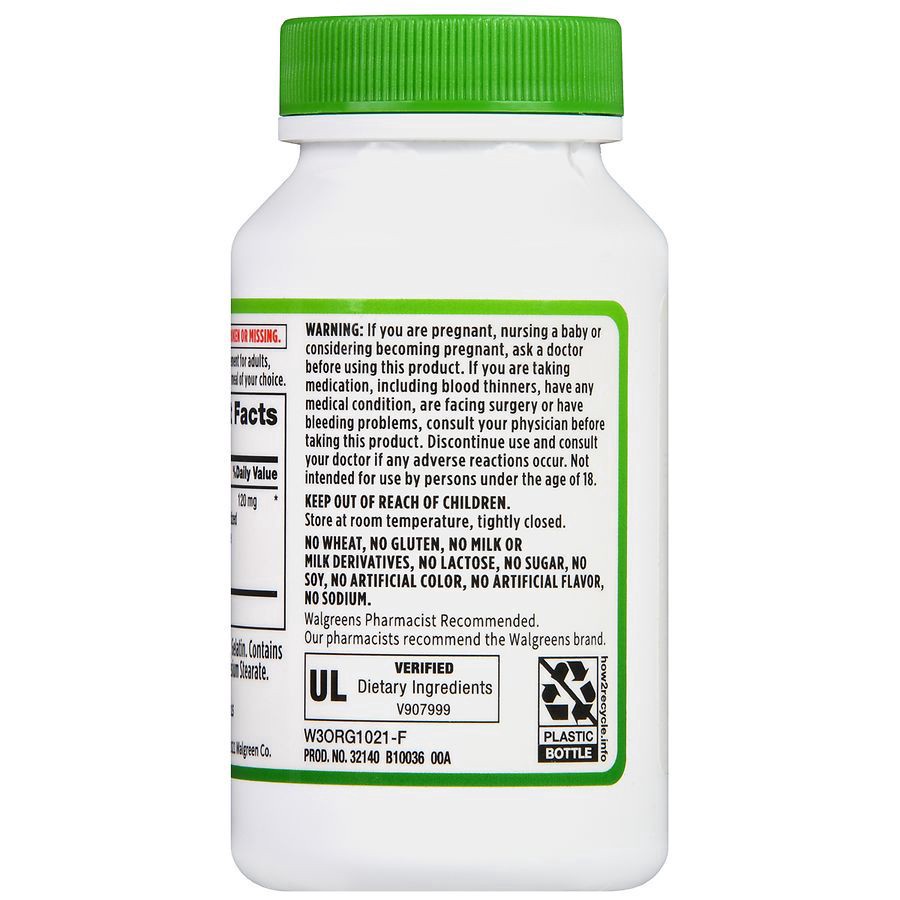 slide 5 of 5, Walgreens Ginkgo Bilboa 120 mg Capsules, 100 ct