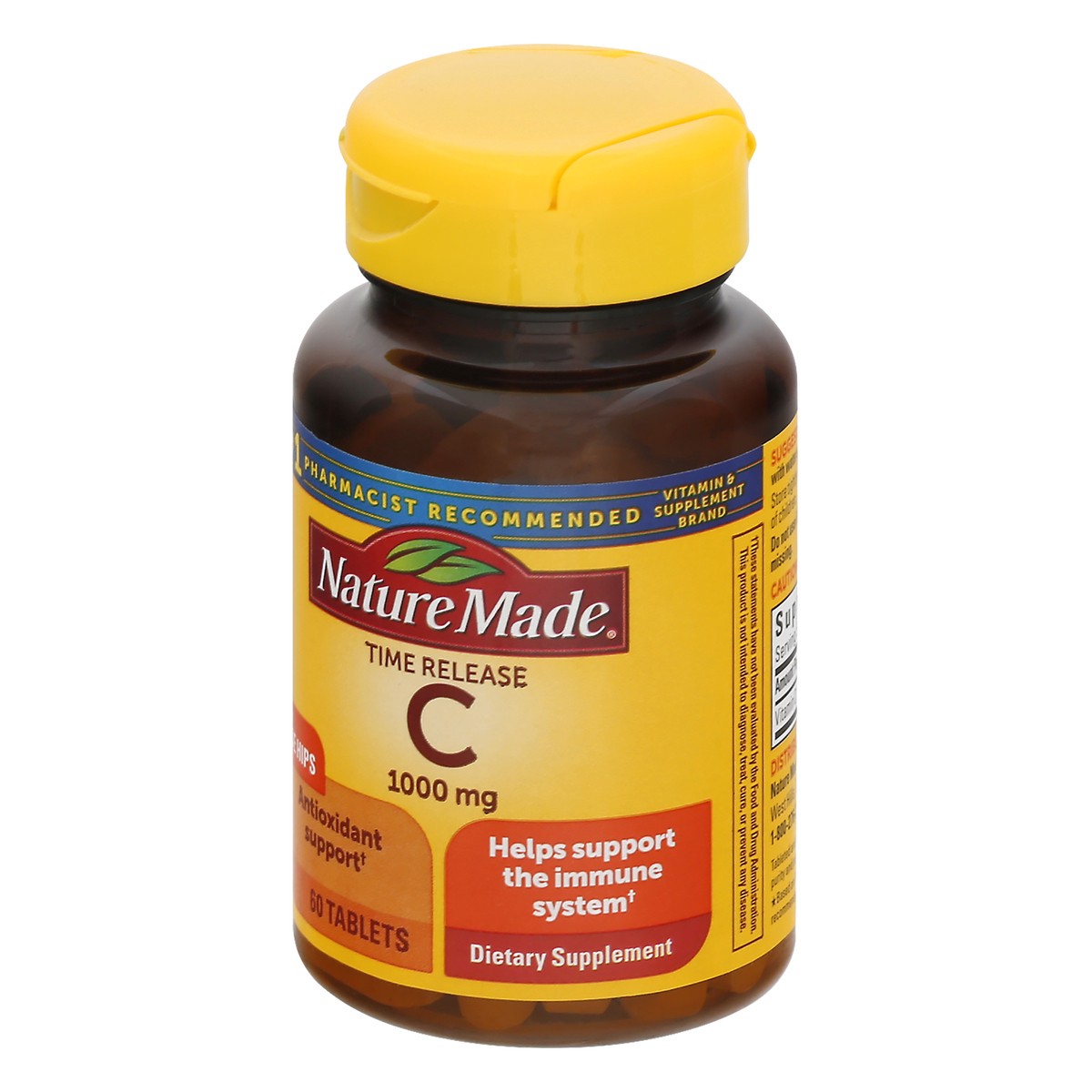 slide 5 of 12, Nature Made Vitamin C 1000 mg with Rose Hips, Dietary Supplement for Immune Support, 60 Time Release Tablets, 60 Day Supply, 60 ct