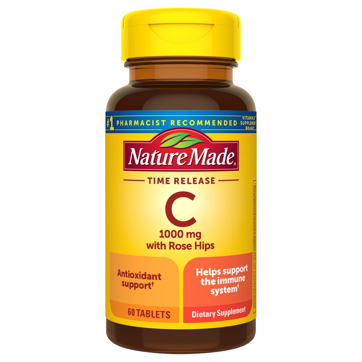 slide 1 of 12, Nature Made Vitamin C 1000 mg Time Release Tablets with Rose Hips, 60 Count, 60 ct
