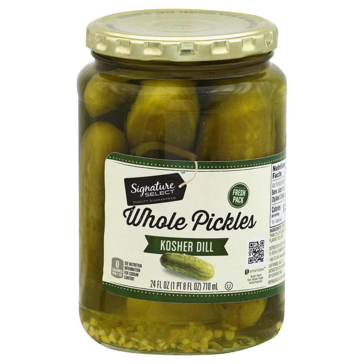 slide 1 of 2, Signature Select Pickles 24 oz, 24 fl oz