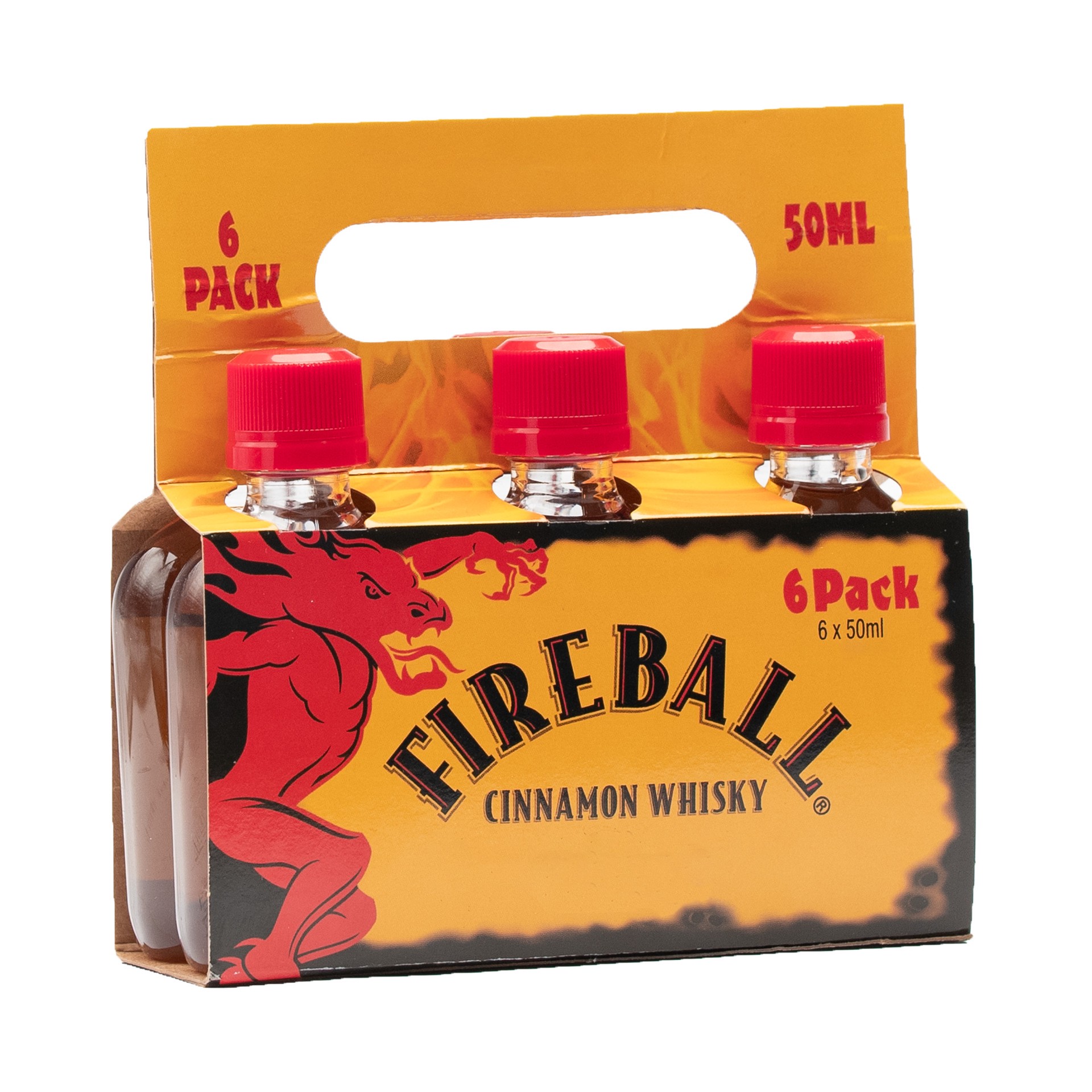 slide 1 of 5, Fireball Cinnamon Whiskey, 6 ct; 50 ml