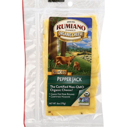 slide 1 of 1, Rumiano Organic Pepper Jack Sliced, 6 oz