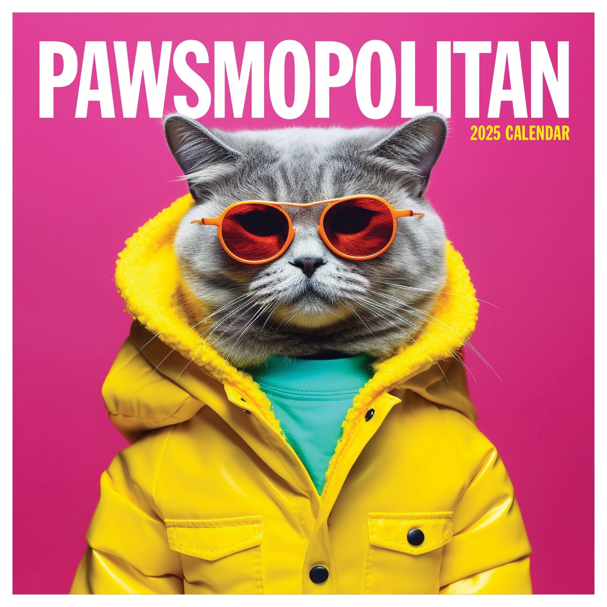 slide 1 of 1, 2025 Pawsmopolitan Wall Calendar, 1 ct