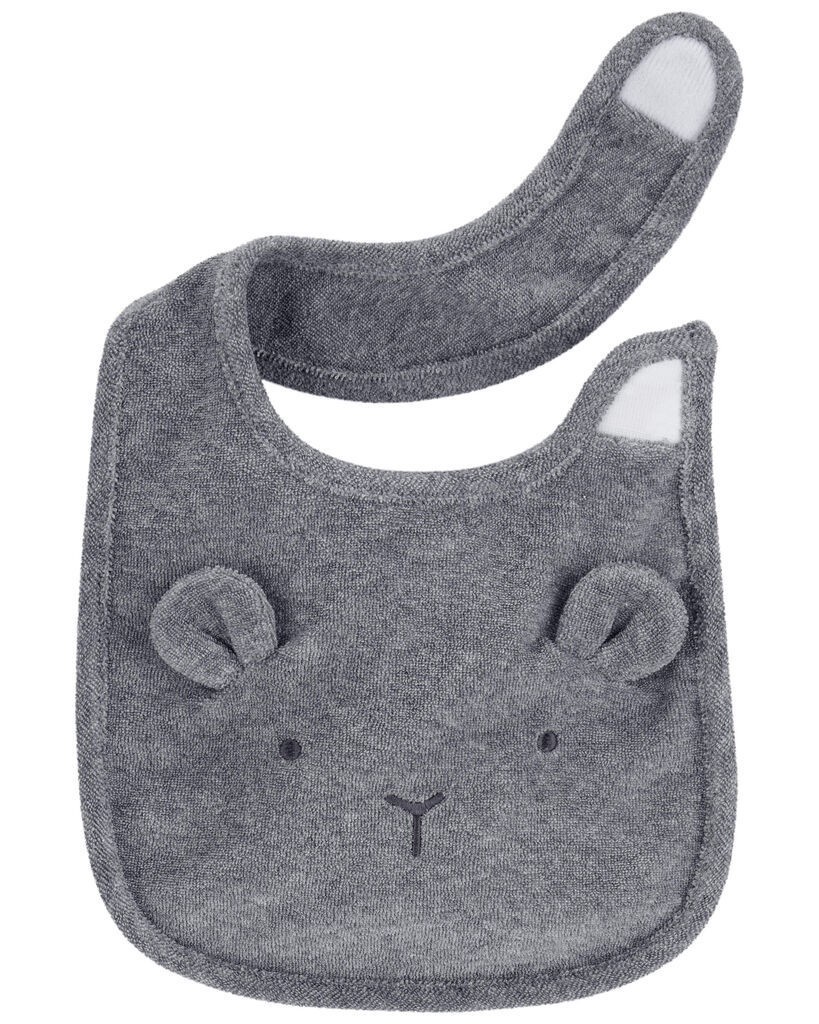 slide 2 of 2, Carter's Baby 2-Piece Bib and Booties Set - Grey Grey NB-3M, 2 pc