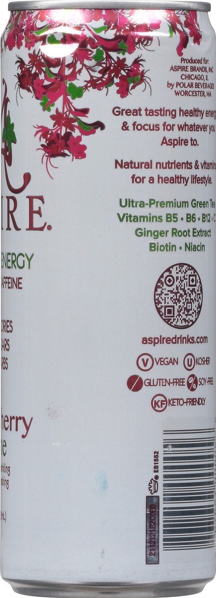 slide 8 of 9, Aspire Dark Cherry Lime Energy Drink, 12 fl oz