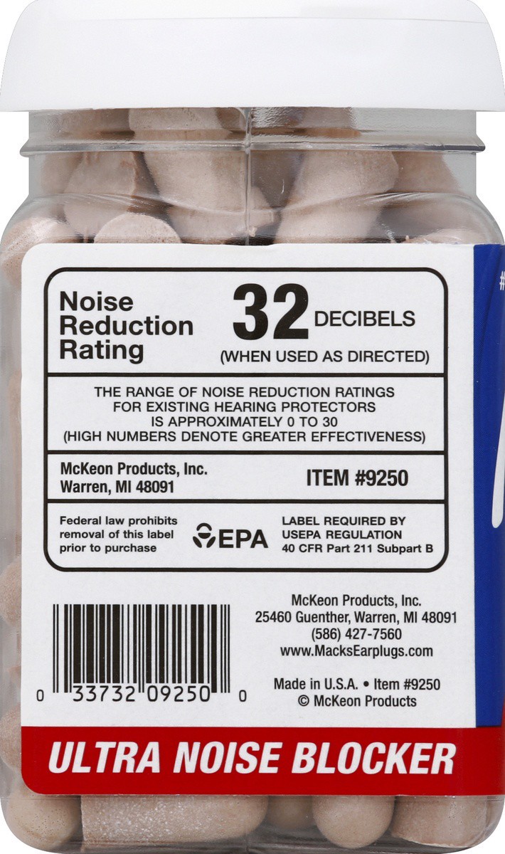 slide 6 of 7, Mack's Ultra Soft Foam Earplugs 50 pr, 50 pair