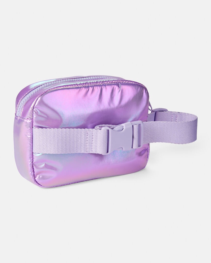 slide 2 of 2, Carter's Girls Quilted Shiny Sling Bag - Purple Purple NS, 1 ct