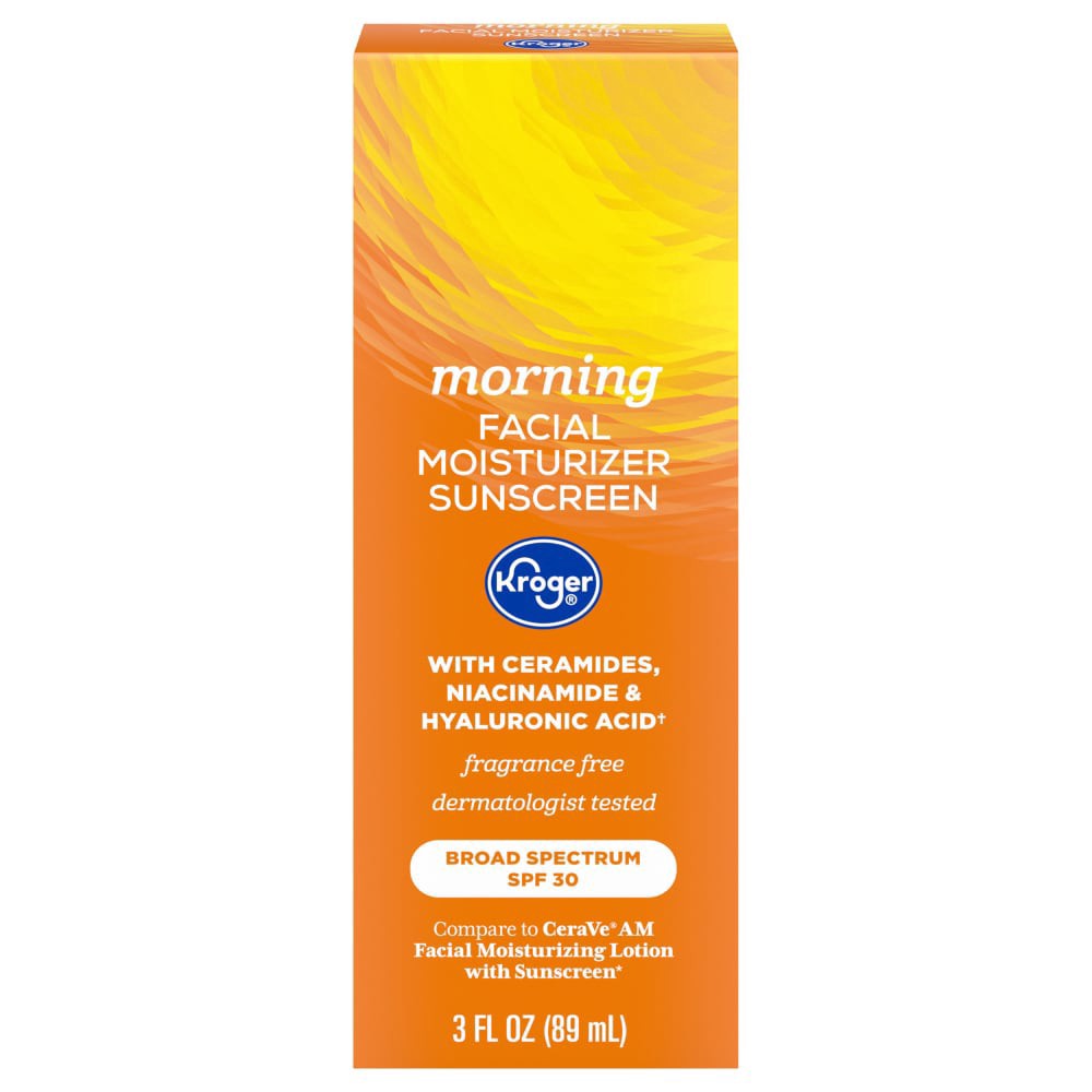 slide 2 of 4, Kroger® Facial Sunscreen Broad Spectrum SPF 30 Morning Moisturizer, 3 fl oz