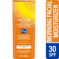 Kroger Facial Sunscreen Broad Spectrum SPF 30 Morning Moisturizer