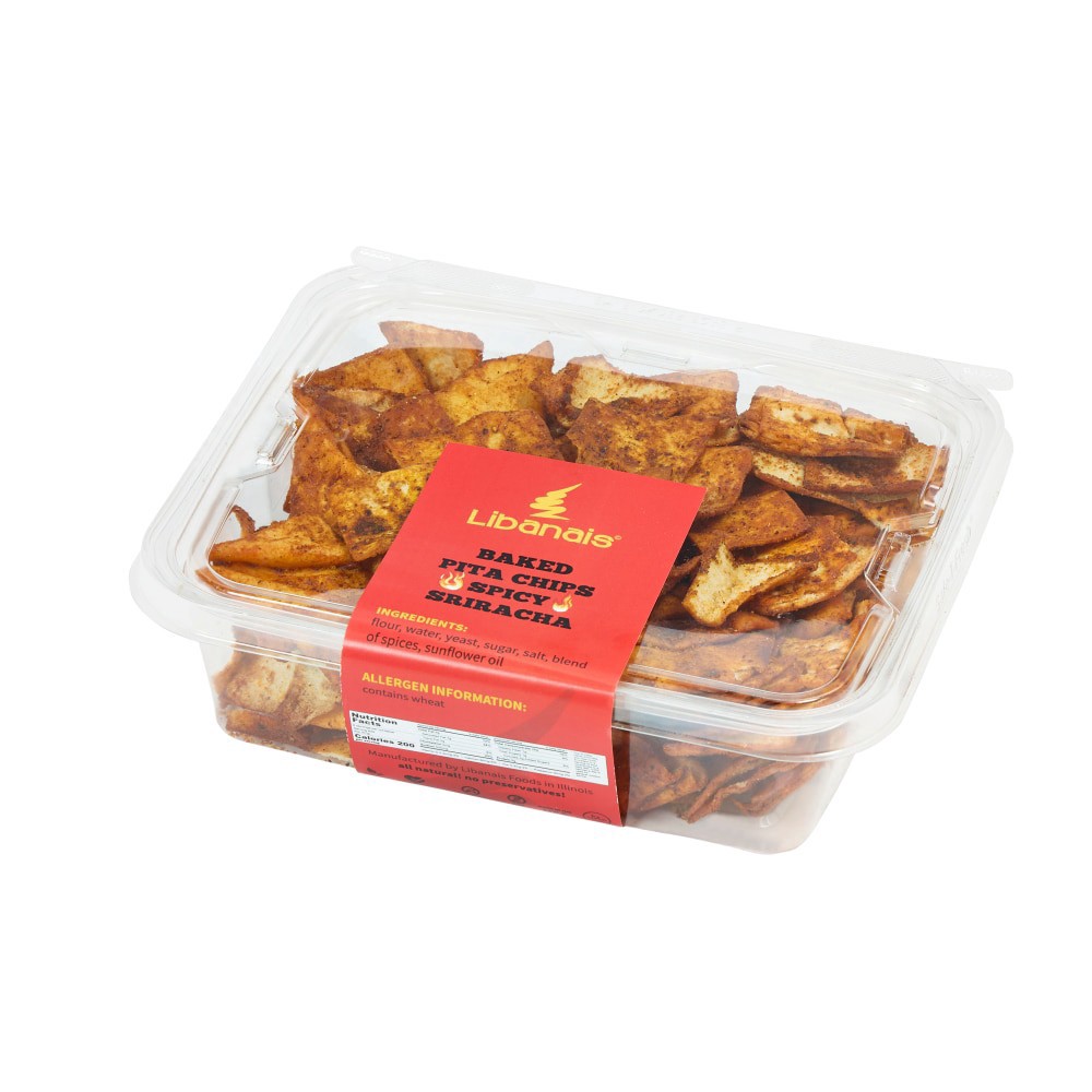 slide 1 of 1, Libanais Sriracha Pita Chips, 1 ct