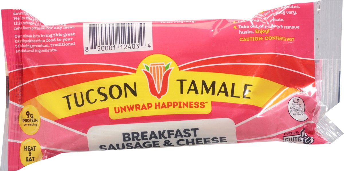 slide 11 of 11, Tuscon Tamale Breakfast Sausage & Cheese Tamale 5 oz, 5 oz