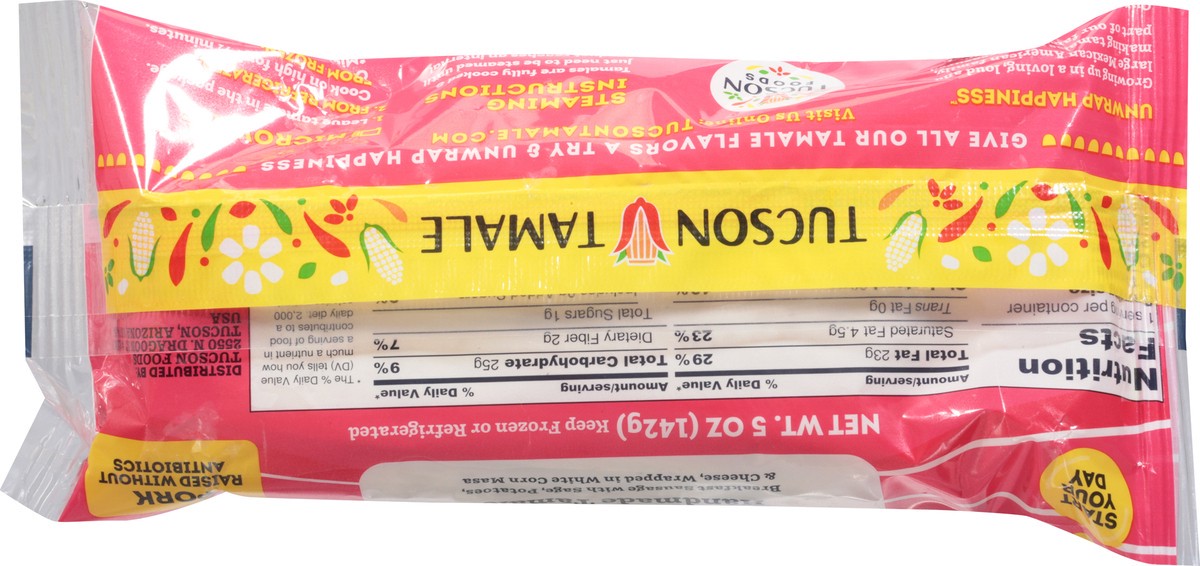 slide 6 of 11, Tuscon Tamale Breakfast Sausage & Cheese Tamale 5 oz, 5 oz