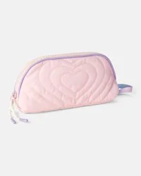 Carter's Girls Stitched Hearts Zip-Up Pencil Case - Pink Pink NS