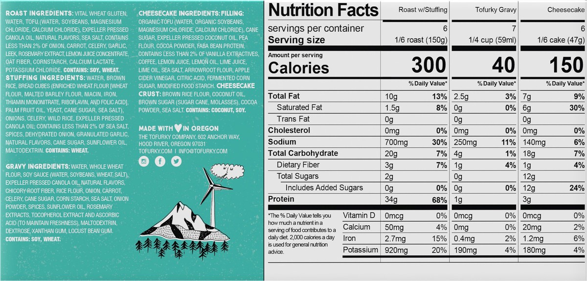 slide 7 of 10, Tofurky Feast, 56 oz