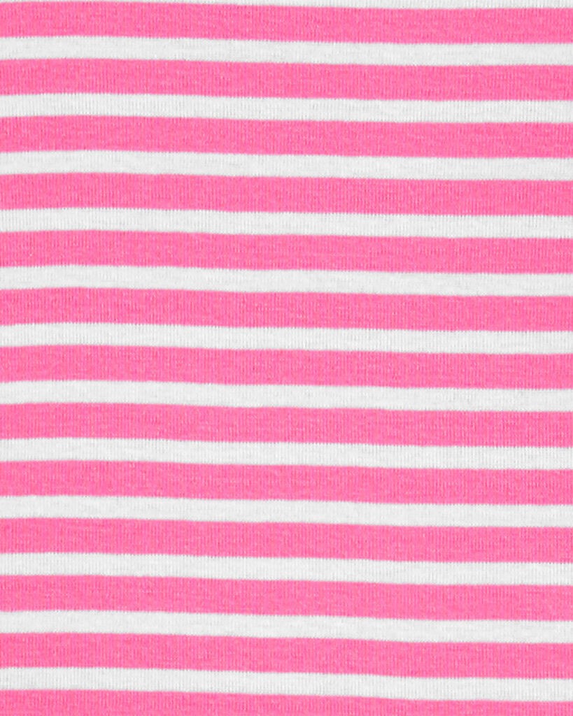 slide 3 of 3, Carter's Carters Kid 2-Piece Striped Snug Fit Cotton Pajamas Pink 7, 2 pc