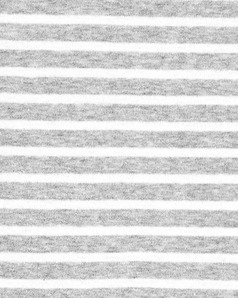 slide 2 of 2, Carter's Carters Kid 2-Piece Striped Snug Fit Cotton Pajamas Grey 5, 2 pc