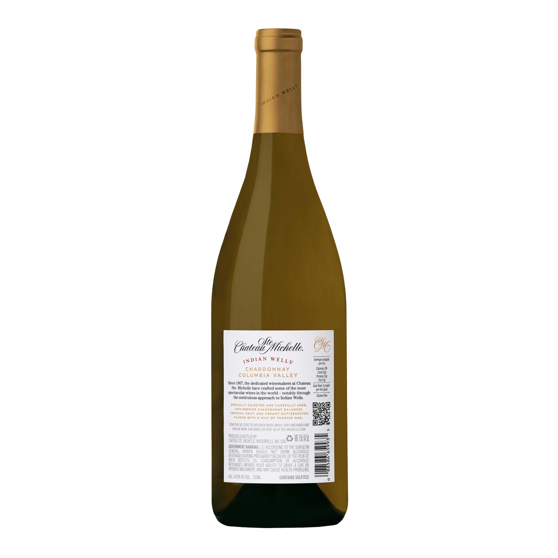 slide 4 of 9, Chateau Ste. Michelle Indian Wells Chardonnay, White Wine, 750 mL Bottle, 750 ml