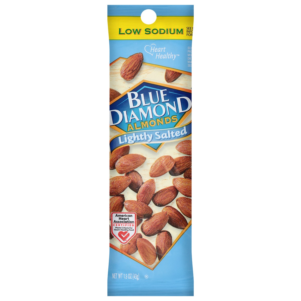 slide 1 of 2, Blue Diamond Low Sodium Lightly Salted Almonds 1.5 oz, 1.5 oz