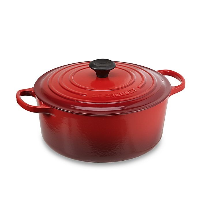 slide 1 of 1, Le Creuset Signature Round Dutch Oven - Cherry, 7.25 qt