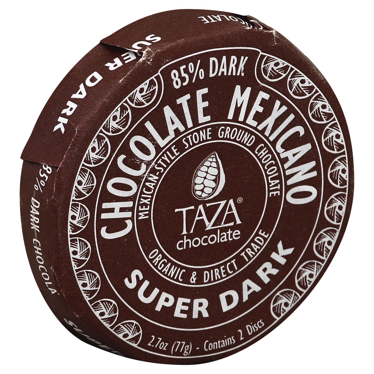 slide 2 of 5, Taza Stone Ground Organic Chocolate Super Dark Mexican Style 85% Dark - 2.7 Oz, 2.7 oz