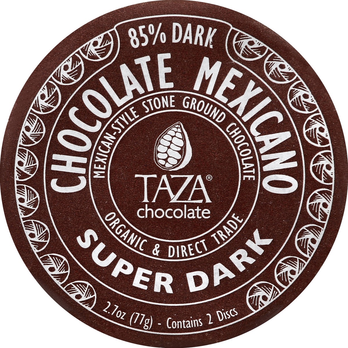 slide 1 of 5, Taza Stone Ground Organic Chocolate Super Dark Mexican Style 85% Dark - 2.7 Oz, 2.7 oz