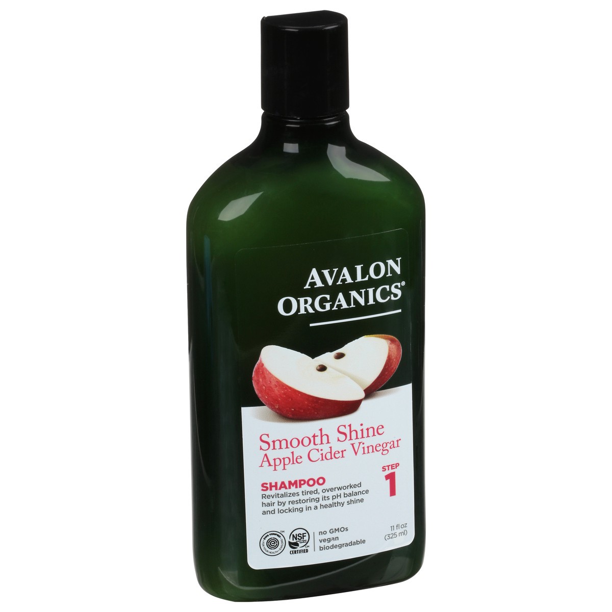 slide 5 of 9, Avalon Organics Smooth Shine Apple Cider Vinegar Shampoo 11 fl. oz. Bottle, 11 fl oz