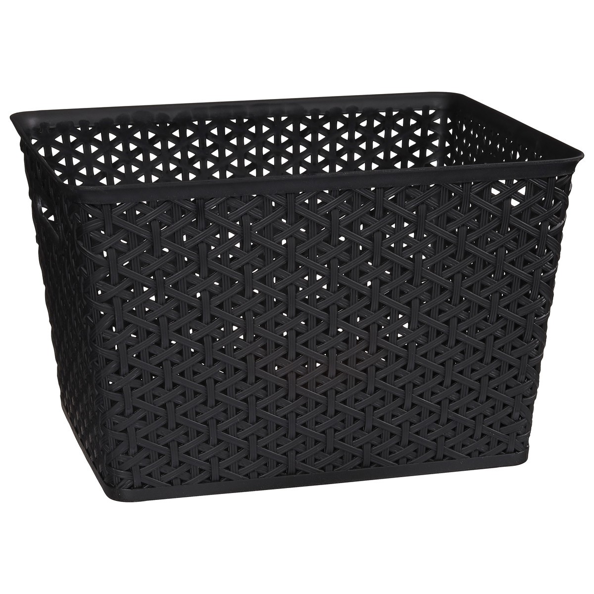 slide 9 of 9, Whitmor Resin Form Tote - Medium Black, 1 ct