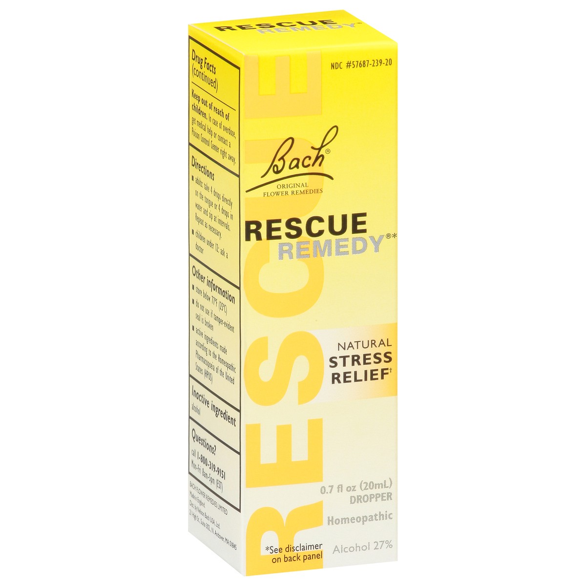 slide 7 of 9, Bach Original Flower Remedies Rescue Remedy Natural Stress Relief Dropper 0.7 fl oz, 20 ml