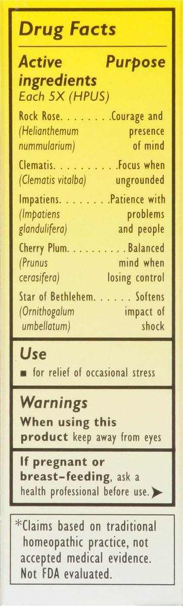 slide 4 of 9, Bach Original Flower Remedies Rescue Remedy Natural Stress Relief Dropper 0.7 fl oz, 20 ml