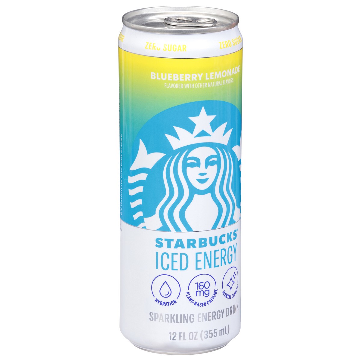 slide 14 of 14, Starbucks Iced Energy Zero Sugar Sparkling Energy Drink Blueberry Lemonade 12 Fl Oz, 12 fl oz