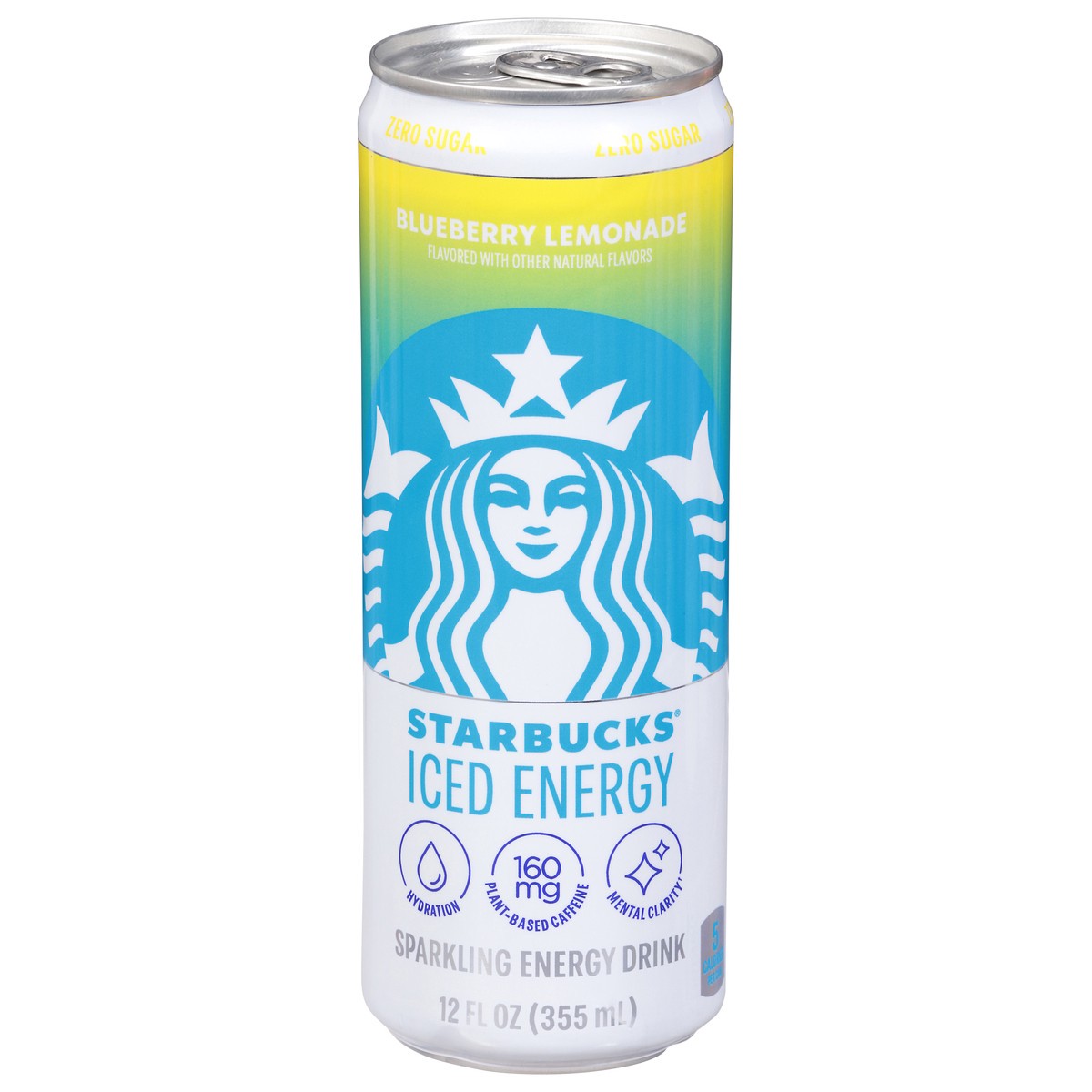 slide 13 of 14, Starbucks Iced Energy Zero Sugar Sparkling Energy Drink Blueberry Lemonade 12 Fl Oz, 12 fl oz