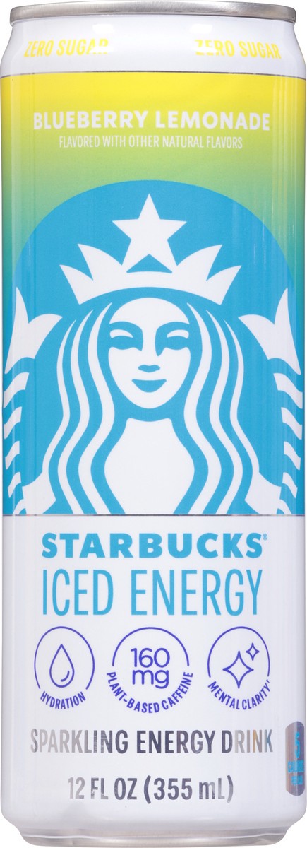 slide 12 of 14, Starbucks Iced Energy Zero Sugar Sparkling Energy Drink Blueberry Lemonade 12 Fl Oz, 12 fl oz
