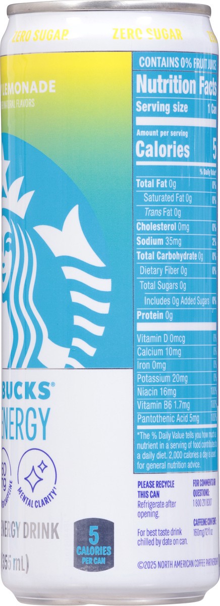 slide 4 of 14, Starbucks Iced Energy Zero Sugar Sparkling Energy Drink Blueberry Lemonade 12 Fl Oz, 12 fl oz