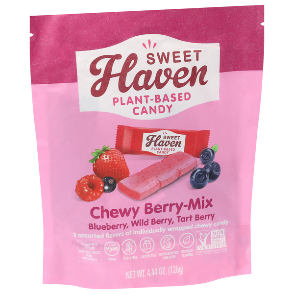 slide 1 of 1, Sweet Haven Candy, Plant-Based, Chewy Berry-Mix, 4.44 oz
