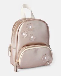 Carter&#x27;s Girls Floral Mini Backpack - Metallic Rose Gold Metallic Rose Gold NS