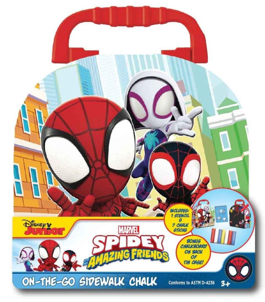 slide 1 of 1, Spiderman And Friends Chalk Tin Set In Carry Case, 1 ct