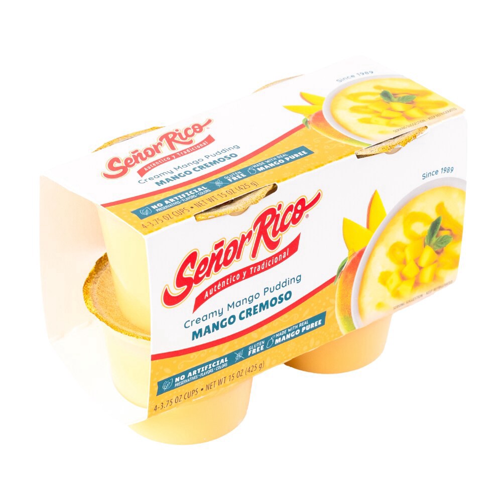 slide 3 of 6, Senor Rico® Creamy Mango Pudding Cups, 4 ct; 3.75 oz