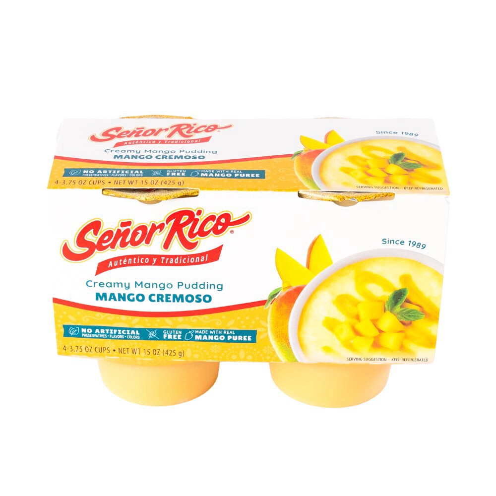 slide 4 of 6, Senor Rico® Creamy Mango Pudding Cups, 4 ct; 3.75 oz