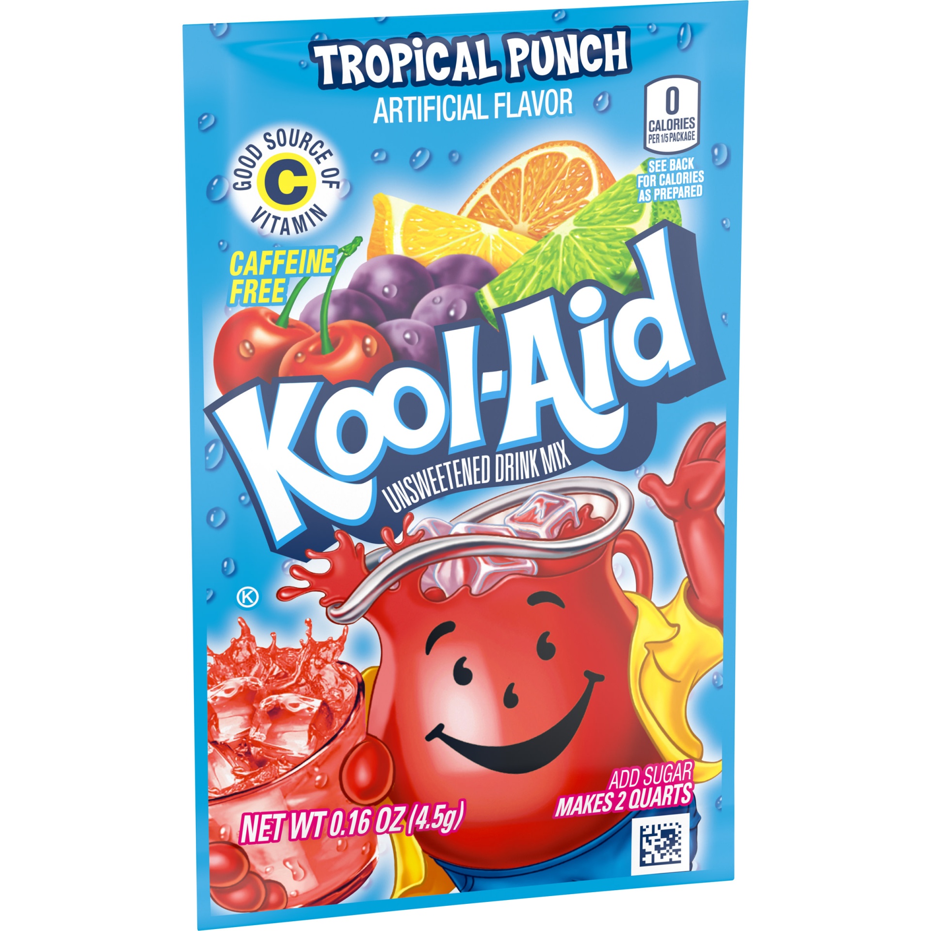 slide 5 of 7, Kool-Aid Unsweetened Tropical Punch Artificially Flavored Powdered Drink Mix Packet, 0.16 oz