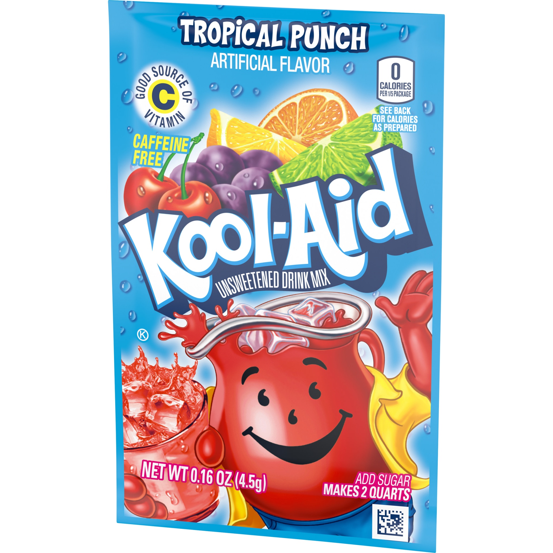 slide 6 of 7, Kool-Aid Unsweetened Tropical Punch Artificially Flavored Powdered Drink Mix Packet, 0.16 oz