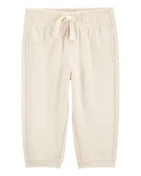 Carters Baby Pull-On French Terry Joggers Cream 12M