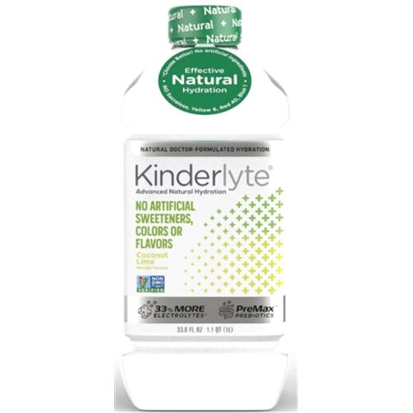 slide 1 of 1, Kinderlyte Advanced Oral Electrolyte Solution Coconut Lime, 33.8 oz