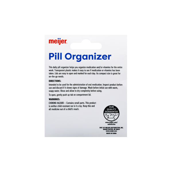 slide 4 of 9, Meijer 7 Sided Medicine Organizer, 1 ct