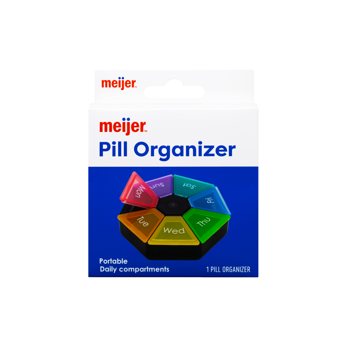 slide 1 of 9, Meijer 7 Sided Medicine Organizer, 1 ct