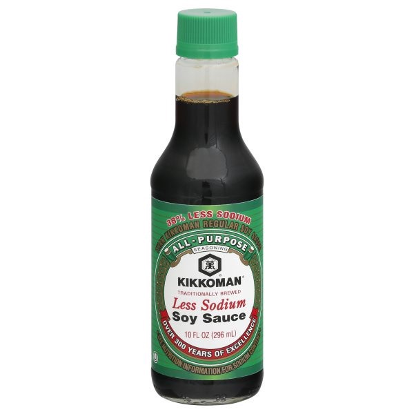 slide 1 of 3, Kikkoman Less Sodium Soy Sauce, 10 fl oz