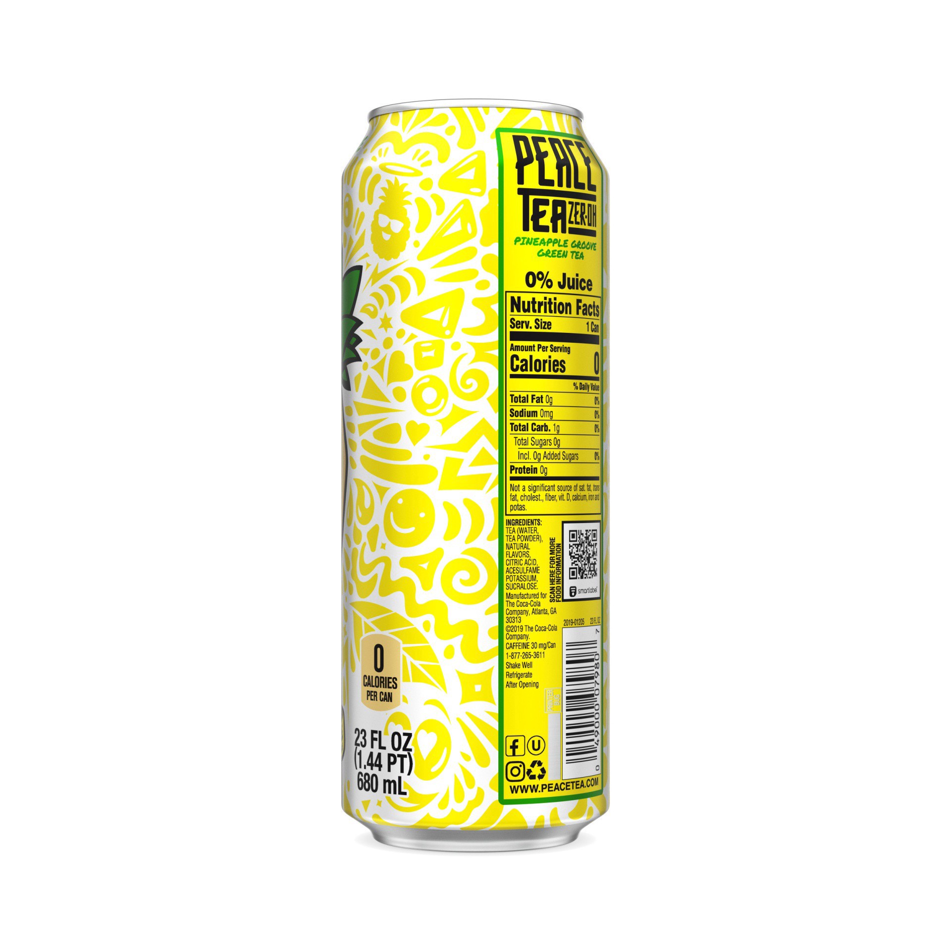 slide 11 of 12, Peace Tea Zer-Oh Sugar Pineapple Groove Tea 23 oz, 23 fl oz