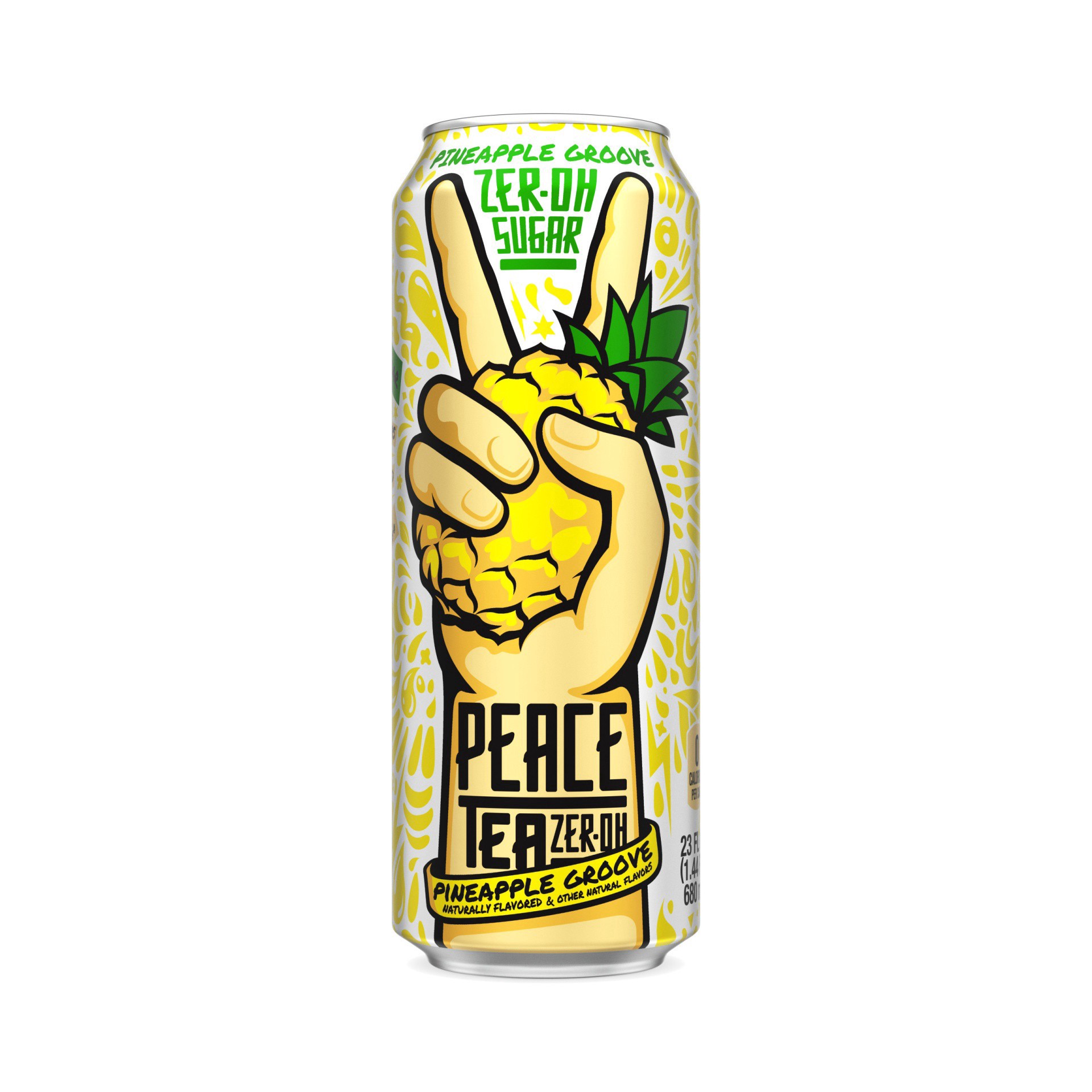 slide 12 of 12, Peace Tea Zer-Oh Sugar Pineapple Groove Tea 23 oz, 23 fl oz