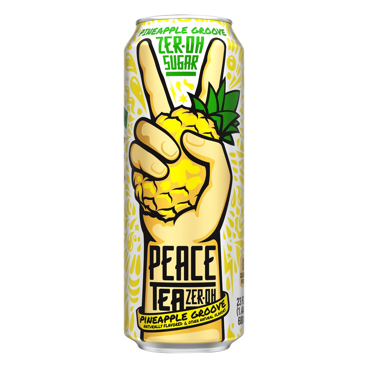 slide 1 of 12, Peace Tea Zer-Oh Sugar Pineapple Groove Tea 23 oz, 23 fl oz