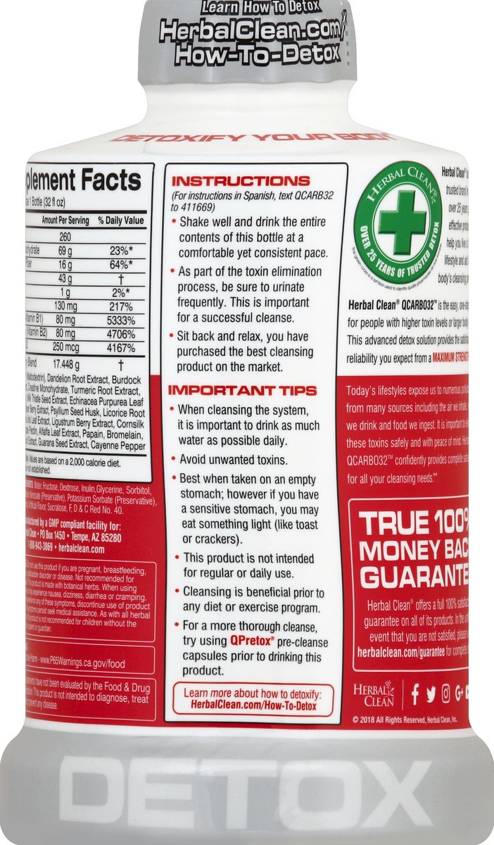 slide 2 of 6, QCarbo32 Detox - 32 oz, 32 oz