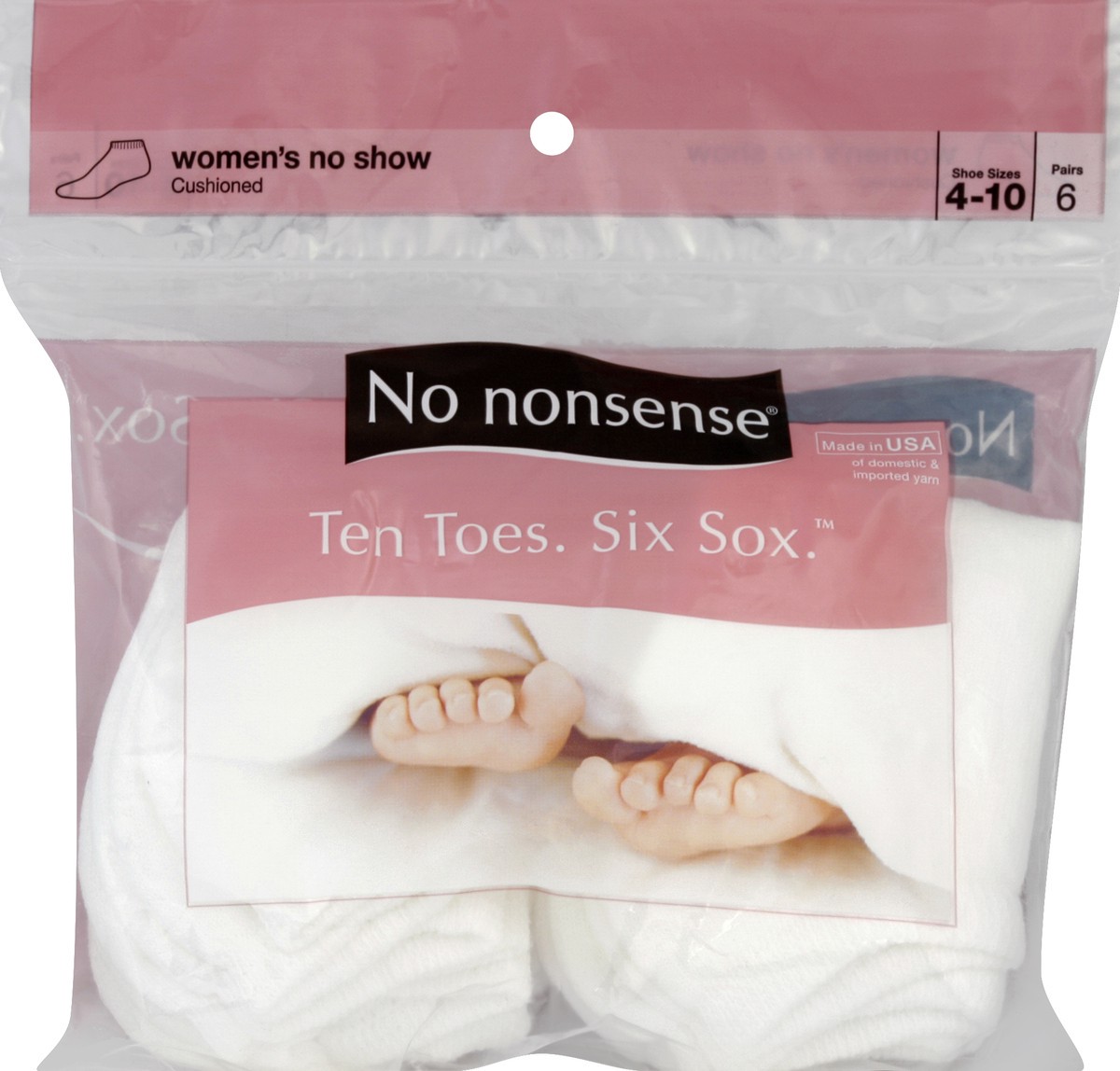 slide 2 of 3, No Nonsense Socks 6 ea, 6 ct